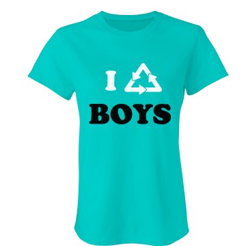 I Recycle Boys Junior Fit Bella Crewneck Jersey Tee