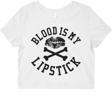 Blood Is My Lipstick Misses Bella Flowy Boxy Lightweight Crop Tee