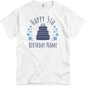 Happy 5th Max Unisex Basic Gildan Heavy Cotton Crew Neck Tee