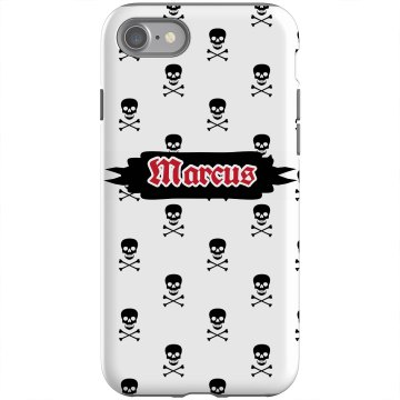Skulls iPhone Case Rubber iPhone 4 & 4S Case Black