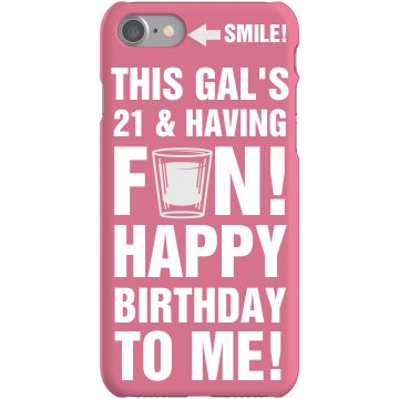21st Birthday Girl iPhone Plastic iPhone 5 Case Black