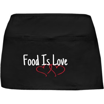 Food Is Love Apron Port Authority Waist Apron with Pockets