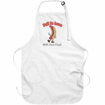 Fall In Love Apron Basic White Apron