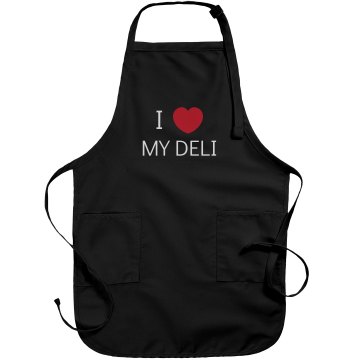 I Love My Deli Port Authority Adjustable Full Length Apron
