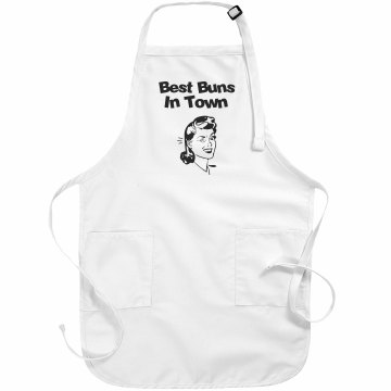 Best Buns In Town Basic White Apron