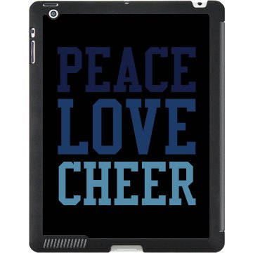 Peace Love Cheer Black iPad Smart Cover
