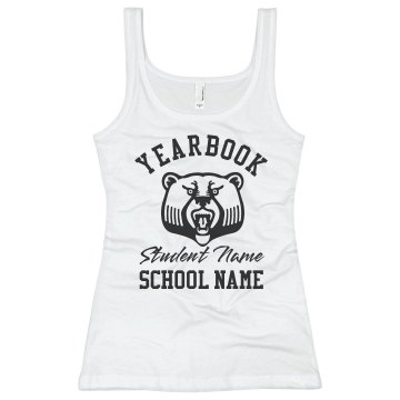 Yearbook Crew Tank Junior Fit Basic Bella 2x1 Rib Tank Top