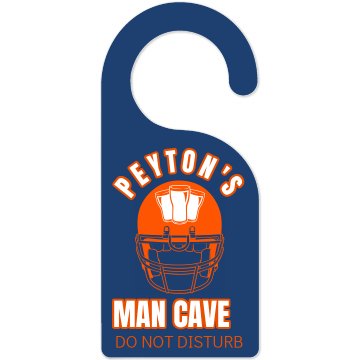 Peyton Football Man Cave Door Knob Hanger