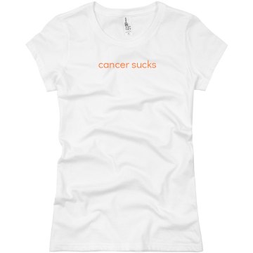 Cancer Sucks Tee Junior Fit Basic Bella Favorite Tee