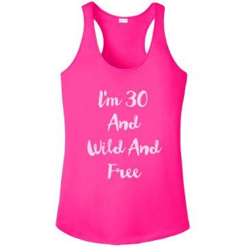 Tease Me Dirty 30 B-Day Junior Fit Bella Sheer Longer Length Rib Racerback Tank Top