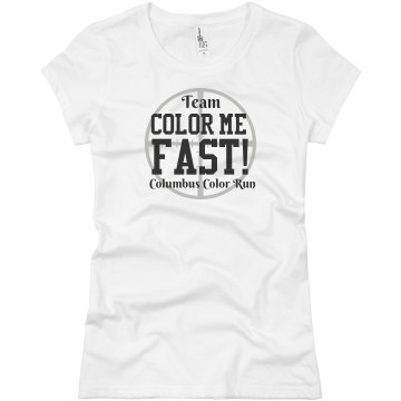 Color Me Fast Color Run Junior Fit Basic Bella Favorite Tee