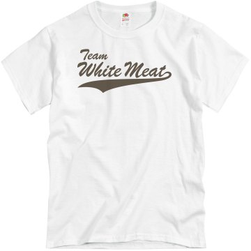 Team White Meat Unisex Basic Gildan Heavy Cotton Crew Neck Tee