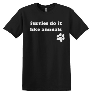 Furries-mens Unisex Gildan Heavy Cotton Crew Neck Tee
