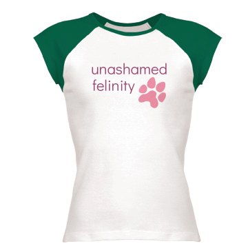 Unashamed Felinity Junior Fit Bella 1x1 Rib Cap Sleeve Raglan Tee