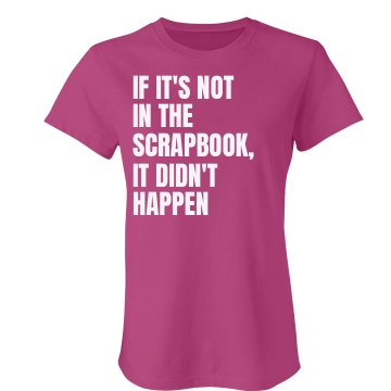 Not In Scrapbook Junior Fit American Apparel Fine Jersey Tee