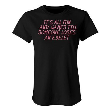 Losing An Eyelet Junior Fit American Apparel Fine Jersey Tee