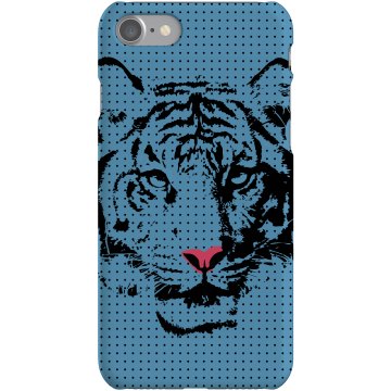 Blue Tiger iPhone Case Plastic iPhone 5 Case White 