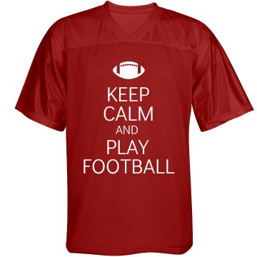 Keep Calm & Play Football Unisex Augusta Replica Football Jersey