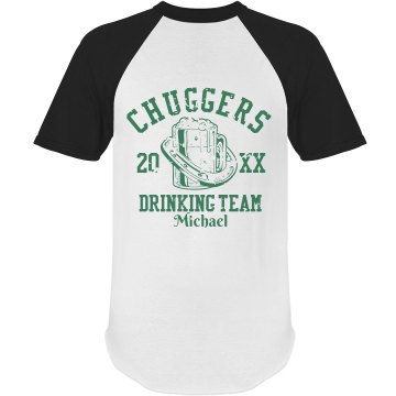 Chuggers Drinking Team Unisex Anvil Ringer Tee