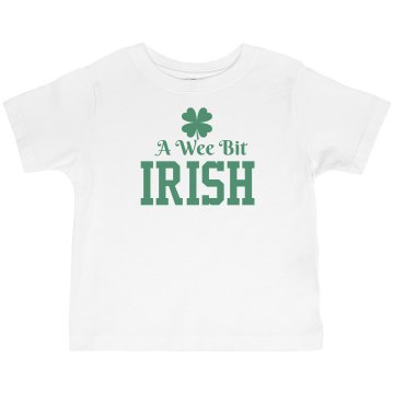 A Wee Bit Irish Toddler Basic Gildan Ultra Cotton Crew Neck Tee
