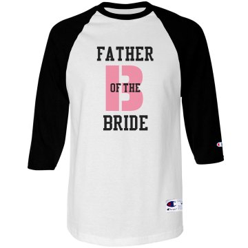 Father Of The Bride  Unisex Anvil 3/4 Sleeve Raglan Baseball Tee