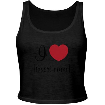 I Heart Plus Tank Misses Relaxed Fit Port Authority Ribbed Tank