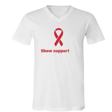 Show Support Tee Unisex Canvas V-Neck Jersey Tee