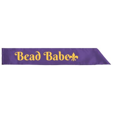 Bead Babe Mardi Gras Sash Adult Satin Party Sash