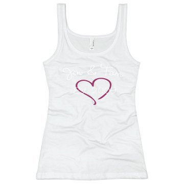 Jen + Tom in Love Junior Fit Bella Longer Length 1x1 Rib Tank Top