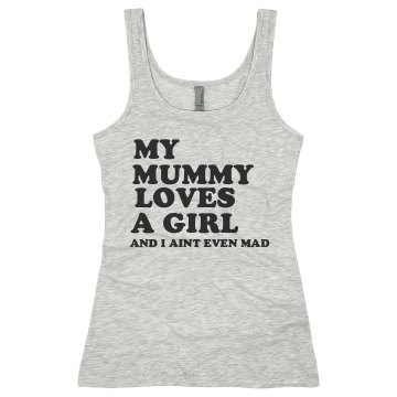 My Mummy Love Tank Junior Fit Basic Bella 2x1 Rib Tank Top