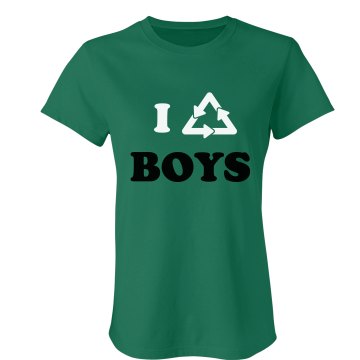 I Recycle Boys Junior Fit Bella Crewneck Jersey Tee