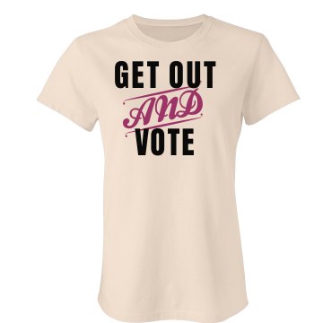 Barack the Vote-pink Junior Fit Bella Crewneck Jersey Tee