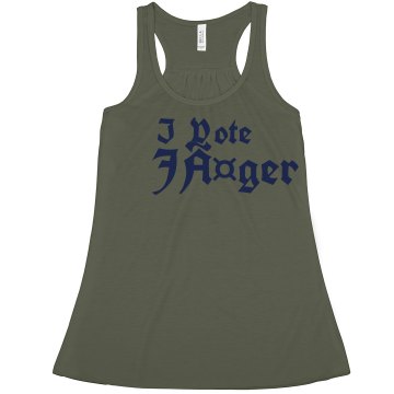 Your Mama Said Vote Obama Junior Fit Bella 1x1 Rib Cap Sleeve Raglan Tee