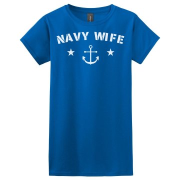 Sex Deprived Navy Wife Junior Fit Bella Longer Length 1x1 Rib Tank Top