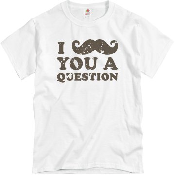 Mustache Tee Distressed Unisex Basic Gildan Heavy Cotton Crew Neck Tee