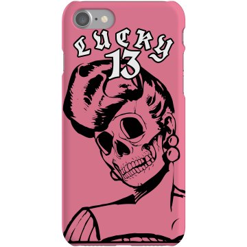 Lucky 13 Skull Case Plastic iPhone 5 Case Black