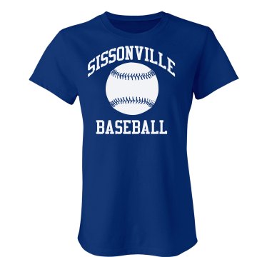 Sissonville Baseball Tee Junior Fit Bella Crewneck Jersey Tee