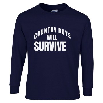 Country Boys Will Survive Unisex Gildan Ultra Cotton Long Sleeve Tee
