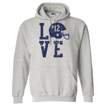 Football Love Hoodie Unisex Gildan Heavy Blend Hoodie