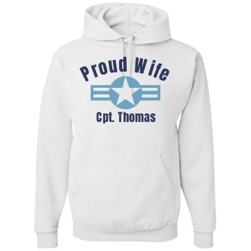 Proud Air Force Wife Unisex Gildan Heavy Blend Hoodie