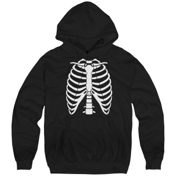Human Skeleton Halloween Unisex Hanes Ultimate Cotton Heavyweight Hoodie