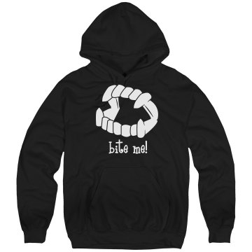 Bite Me Halloween Hood Unisex Hanes Ultimate Cotton Heavyweight Hoodie