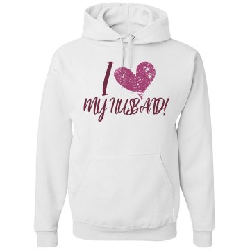 I Heart My Husband! Unisex Gildan Heavy Blend Hoodie