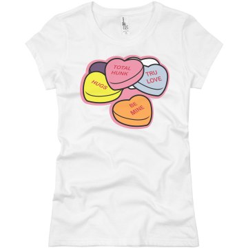 Candy Hearts Junior Fit Basic Bella Favorite Tee