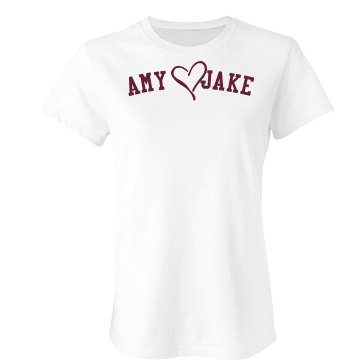Amy Loves Jake Junior Fit Bella Sheer Longer Length Rib Tee