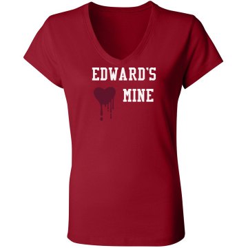 Edward's Mine Junior Fit Bella Sheer Longer Length Rib V-Neck Tee 