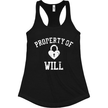 Property Of Will Junior Fit Bella Sheer Longer Length Rib Racerback Tank Top