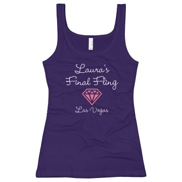 Final Fling Bachelorette Junior Fit Bella Sheer Longer Length Rib Strap Tank Top