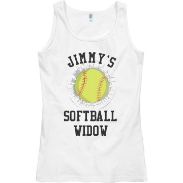 Softball Widow Junior Fit Bella Sheer Longer Length Rib Tank Top