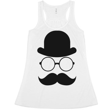 Mustache Sir Misses Bella Flowy Boxy Lightweight Crop Tank